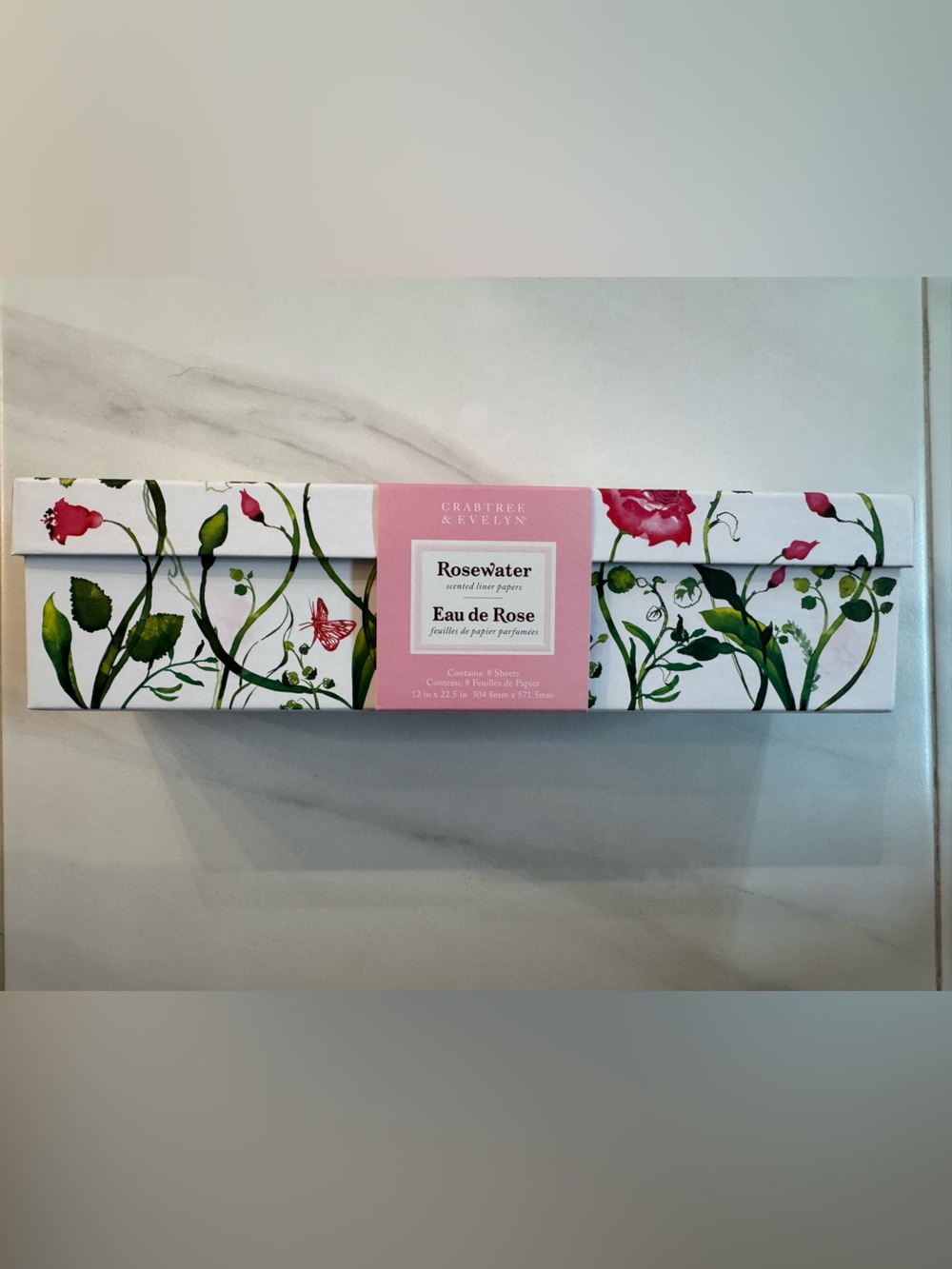 Crabtree & Evelyn Rosewater scented liner papers